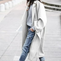 Jakne za žene s kapuljačom dugih kaputa modne casual jakne za žene trendi kratki kaputi za žene proljeće bijele boje