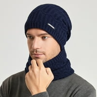 Kunyu pleteni šal šešir postavljen hladno izolirana dva set trendi zaštita uha muškarci žene šešir šal