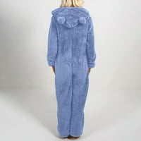 Žene plus veličina dugih rukava sa kapuljačom pajamas casual zimskim toplim zbrkom za spavanje u Clearensu