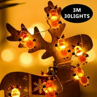 9.8ft božićna svjetla, božićne svjetlo za snjegović svjetla, LED-ovi za snjegovi za snjegović baterije