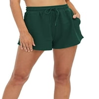 GLONME Žene Solid Color Teret Mini pantalone Osnovna vježba Ljetne kratke hlače Kartonu Jogger Plaža