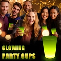 Njspdjh boca za vodu užarena stranka 12oz Party Vanor sa fluorescentnom tekućinom za zatvorene čaše za zabavu i bocu, žuto