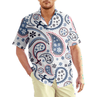 Paisley casual muške košulje modne i jedinstvene majice kratkih rukava za putovanja i izlaske