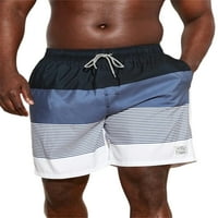 Glonme Muška plaža Kratke hlače sa džepovima Summer Hlatke Striped dno Trenutna radna odjeća Klasična