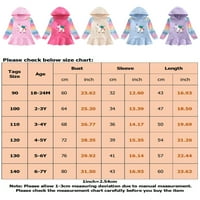 Avamo Toddler Loose životinjska haljina za ispisane haljine dugih rukava slatki duksevi Kids Crtani ispis padajuće haljine ljubičaste