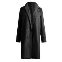 Dezed ženski kaput od kaputa moda žens topli FAU kaput kardigan zimski čvrsti dugi rukav gornji odjeća crna b s