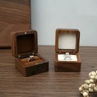 Prsten bo kvadratni prijenosni drveni vintage dizajn naušnica Bo za vjenčanje
