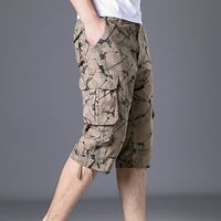 CLLIOS muški teretni kapri hlače veliki i visoki multi džepovi kratke hlače Radne borbene hlače Izdržljive jogger teretne hlače