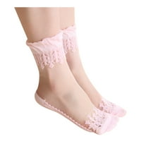 Wozhidaoke Snaga kompresije za žene Ženske modne ležerne nevidljive duge čipke prozračne čarape za žene
