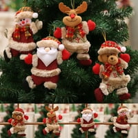 Lierteer božićna lutka ples starac snjegović jeleni medvjed tkanina lutka viseći privjesak