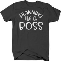 Planiranje poput plana za planer šefa organizira košulje za muškarce veliki tamno sivi