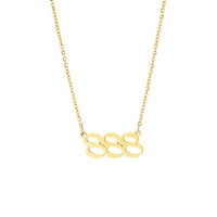 Angel broj ogrlica Privjesak Zlatni srebrni ogrlica od nehrđajućeg čelika Nakit pogodan za žene