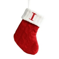 Xinwanna Božićne čarape Vintage Style Tkanje navodno tkanje Pismo Ispis kamin Xmas Tree Viseći čarape za XMAS poklon
