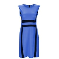 Haljina Aaiaymet Maxi za žene Žensko odijelo pokazuje pletena haljina za vitke pakete, plavi xxl