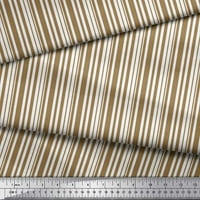 Soimoi Brown Rayon tkanina vertikalna traka za ispis od dvorišta široka