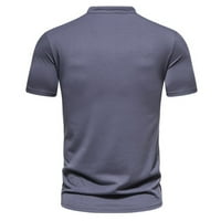 Uorcsa lično lično kratki rukav modni casual sportovi muške majice tamno siva