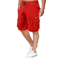 Muški duks muški ljetni kratke hlače Pamuk labavi plus veličine pet bodova hlače Multi džepni zatvarač