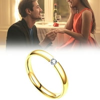 Prstenovi za teen djevojke, modni par prsten od nehrđajućeg čelika Prsten nakit poklon