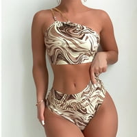 Mikilon Womens Swimsuit FASHIZA LADY seksi koja sadrži kokoši za ispis bikini set dva kupaća kostim Ženska modna ljetna odjeća u prodaji