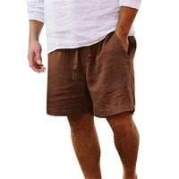 Upravni kratke hlače Muške zvezne kratke hlače Čvrsta tiska Brzo sušenje Active odjeća Smeđi XXL