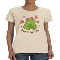 Slatka žaba Uživajte u proljetnoj majici - Dizajn žena -Martprints, ženski X-veliki