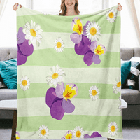 Vintage cvjetni prugasti pokrivač s jastučnicima za kauč za kauč za kauč u bacama posteljina majčin