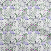 Onuone svilena tabby srednje ljubičaste tkanine Tropska flamingo quilting zalihe ispisa šivaće tkanine sa dvorištem širom