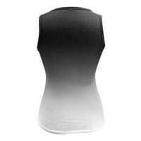 Hanas vrhovi ženske boje blok Tie-dye rezervoare bez rukava Ležerne prilike za ljetne bancične majice TOP Crnos