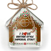 Ornament tiskan jedan oboren volim britanskog stila Imperial Stout Beer Christmas Neonblond