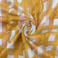Onuone Rayon narančastoj tkanini, Cyclamen & Rose Cvjetni opskrbljivanje za quilling Ispiši šivanje