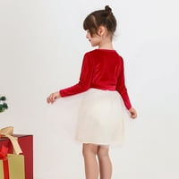 Meka božićna haljina od solid-dječja odjeća crvena