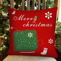 Njspdjh kućna zabava crtani božićni bacanje jastuk za jastuk za božićni odmor ukras kvadratni jastuk pokrivač