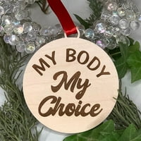 Moj Bod Moj izbor Nakit Drveni privjesak Dekorativni nakit Reproduktivna prava Nakit feminizam Pokloni