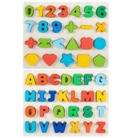 Postavlja drvene zagonetke zagonetke abecede abecede brojeve oblika zagonetke Dječje igračke za učenje
