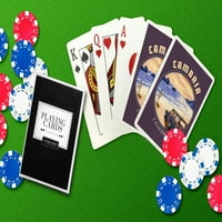 Cambria, Kalifornija, Woody na plaži, Konour, Press FARNERN, Premium Igranje kartice, Paluba za karticu s jokerima, Sjedinjene Američke Države