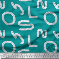Soimoi Rayon tkanina abecede, valovi i riblje umjetnički dekor tkanina tiskano dvorište široko