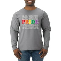 Rainbow LGBTQ gay ponos ponovio je LGBT pride majica dugih rukava, Heather Grey, Mali