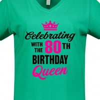 Inktastično slavlje sa 80. rođendana kraljica ženska majica V-izrez