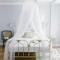 Bijela okrugla kupola krevet, kaputa za komarce, za mosquito, za protiv komaraca, insekti Domaći dekor