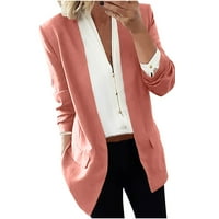 Žene Blazer isključite Carluse Cardigan Bluza s dugim rukavima, Pink XL