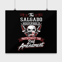 Prezime Salgado Poster - Domaćinstvo zaštićeno 2. drugom Amandmanom - Personalizirani ljubitelji pištolja