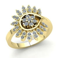 Originalna 0,75ct okrugli rez Dijamantni ženski modernski modernski obljetnice za angažman prsten od