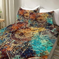 3D ugrađeni lim boemskim spavaćim spavaćim spavaćim krevetama mandala posteljina set luksuzno posteljina prekrivač prekrivače pokrov za kućni krevet, twinxl