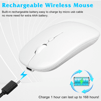 Punjiva Bluetooth tastatura i miš Combo ultra tanka tastatura u punoj veličini i ergonomski miš za Tecno