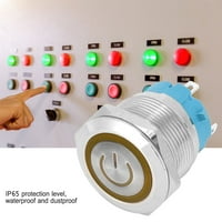 Prekidač gumba, prekidač dugmeta, lagani vodootporni IP prah za prašinu za alate ravna glava crvena, zelena, žuta, plava, bijela