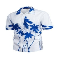 Havajske majice za muškarce kratki rukav Aloha majica na plaži cvjetni ljetni casunski gumb dolje majice