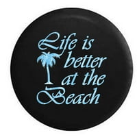 Život je bolji na plaži morskog okeanka vodene palmine rezervni poklopac guma za Jeep RV