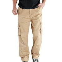 Teretne hlače Plus size Solid Boja Softy radne pantalone za muškarce Srednji uspon Ležerne haljine hlače