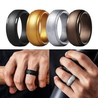 Novi muškarci silikonski prstenovi 7- Veličina hipoalergenike fleksibilne vjenčane muškarče gume f9f5