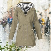 Dianli jakne za žene dugih rukava modna casual ugodna čvrsta jakna s kišnim jaknom na otvorenom plus
